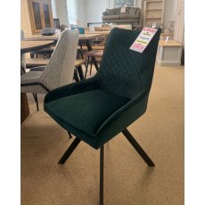 Set of 6 Lusso Dark Green Dining Chair