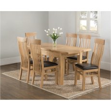 Portland 150cm Extending Dining Table 6 X Dining Chairs