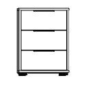 Callisto Plus - 3 Drawer Bedside  - Premium Soft Close - Drawers in carcase colour