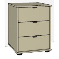 Callisto Plus - 3 Drawer Bedside  - Premium Soft Close - Drawers in carcase colour