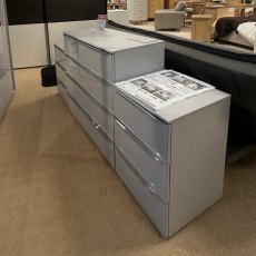Santana 181 cm Sliding Wardrobe 2 x 3 Drawer Bedsides 1 x 4 Drawer Chest