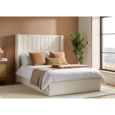 Farrow Kingsize Ottoman Bedstead - White Boucle  - Self Assembly