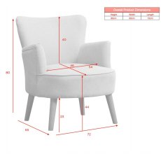Porada Accent Chair Pearl Grey