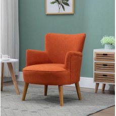 Porada Accent Chair Sunburst Orange