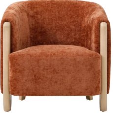 Savoy Accent Chair - Terracotta Distressed Chenille