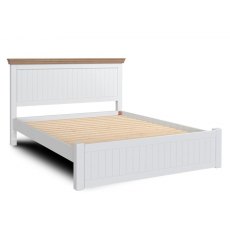 Burford Bedroom Oak Top 2025 Super King Panel Bed - Low Foot End