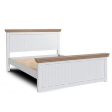 Burford Bedroom Oak Top 2025 Super King Panel Bed - High Foot End