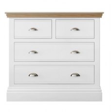 Burford Bedroom Oak Top 2025 2 + 2 Drawer Chest W 94cm x D 47.8cm x H 87.7cm
