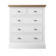 Burford Bedroom Oak Top 2025 3 + 2 Drawer Chest W 94cm x D 47.8cm x H 113.3cm