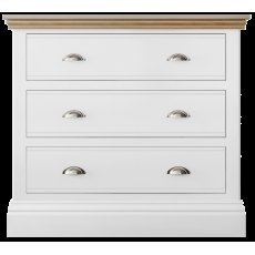 Burford Bedroom Oak Top 2025 Wide 3 Drawer Chest W 94cm x D 47.8cm x H 87.7cm