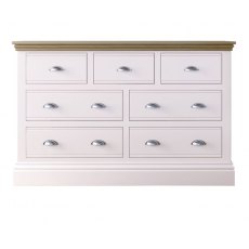 Burford Bedroom Oak Top 2025 4 + 3 Drawer Chest W 135cm x D 47.8cm X H 87.7cm