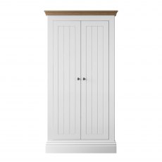 Burford Bedroom Oak Top 2025 Low 2 Door Small All Hanging Robe W 94cm x D 58.3cm X H 156