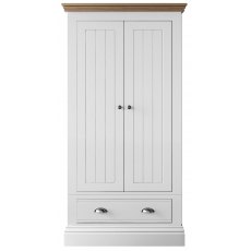 Burford Bedroom Oak Top 2025 2 Door Small Hanging + 1 Drawer Robe W94cm x D58.3cm x H196cm