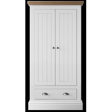 Burford Bedroom Oak Top 2025 2 Door Small Hanging Extra Tall (With Shelf) + 1 Drawer Robe