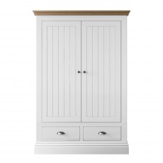 Burford Bedroom Oak Top 2025 2 Door Small Hanging + 2 Drawer Robe W 94cm x D 58.3cm x H196