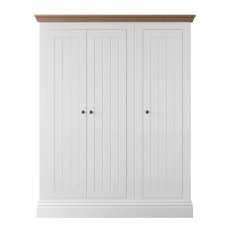 Burford Bedroom Oak Top 2025 3 Door Small All Hanging Robe W 146.8cm xD  58.3cm x H 196cm