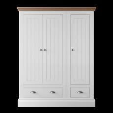 Burford Bedroom Oak Top 2025 3 Door Small Hanging + 2 Drawer Robe W 146.8cm x D 58.3cm x