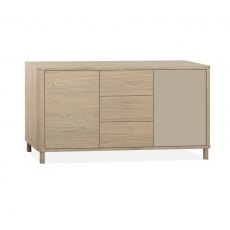 Strasbourg Small Sideboard 2 Doors - 3 drawers -150cm / Lamulux Misty Oak & 1 Door Stone grey