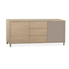Strasbourg Sideboard 2 Doors - 3 drawers -180cm / Lamulux Misty Oak & 1 Door Stonegrey