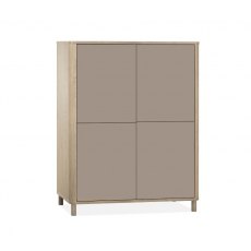 Strasbourg Wall Cabinet 4 doors / Lamulux Misty Oak & 4 Doors Stonegrey Strasbourg Wall Cabinet 4 doors / Lamulux Misty Oak & 4 Doors Stonegrey