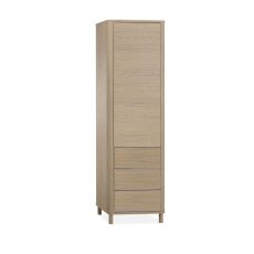 Strasbourg Wall Cabinet 1 Door - 3 Drawers / Lamulux Misty Oak Strasbourg Wall Cabinet 1 Door - 3 Drawers / Lamulux Misty Oak