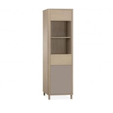Strasbourg Glazed wall cabinet  1 Door Glass-1 Door/Drawer Lamulux Misty Oak & 1 Long Door Stonegrey Strasbourg Glazed wall cabinet  1 Door Glass-1 Door/Drawer Lamulux Misty Oak & 1 Long Door Stonegrey