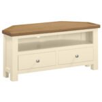 Large Corner TV Unit IVORY