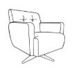Russo Sofa Collection Swivel Chair  SE