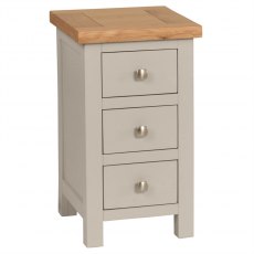 Thetford Compact 3 Drawer Bedside / Moon Grey