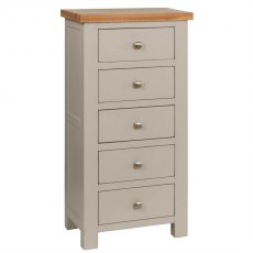 Thetford 5 Drawer Tall Chest / Moon Grey