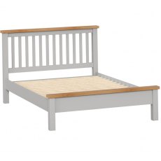 Thetford Double 4'6 Slatted Bedstead With Cap Top / Moon Grey
