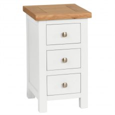 Thetford Compact 3 Drawer Bedside  / White
