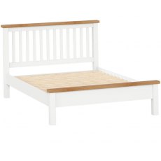 Thetford Double 4'6 Slatted Bedstead With Cap Top / White Thetford Double 4'6 Slatted Bedstead With Cap Top / White