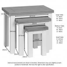 Thetford Dining Collection Nest Of Tables  / Moon Grey