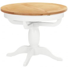 Thetford Dining Collection Round Extending Pedestal Table  / White