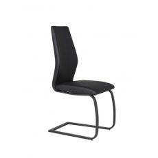 Salix Collection Dining Chair - Black Power Coated Legs - Black