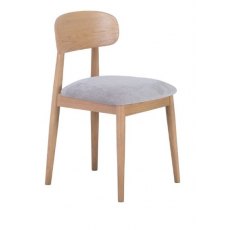Scandi Collection Wooden Dining Chair - grey pad