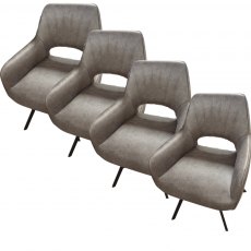 Montola 4 x Swivel Dining Chairs