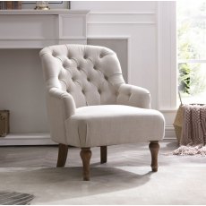 Cade Accent Chair - Cream Antheia Linen