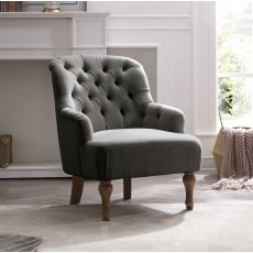 Cade Accent Chair - Charcoal Antheia Linen