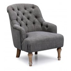 Cade Accent Chair - Charcoal Antheia Linen