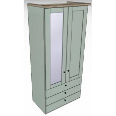 Ardley Bedroom Collection 2 Door 100cm 3 Drawers 1 Mirrored Door Left