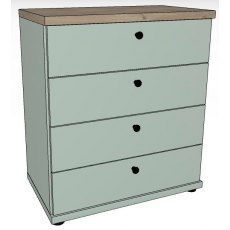 Ardley Bedroom Collection 47cm Chest of 4 Drawers Top in Nordic Oak
