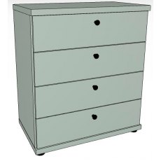 Ardley Bedroom Collection 75cm Chest of 4 Drawers Top in Carcase Colour