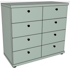 Ardley Bedroom Collection Chest of 8 Drawers Top in Carcase Colour