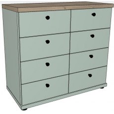 Ardley Bedroom Collection Chest of 8 Drawers Top in Nordic Oak