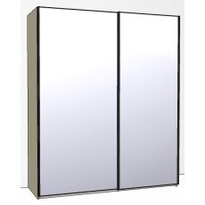 Callisto Plus180cm Wide 2 doors 2 mirrored doors Plain Front Wooden and Mirrored Doors