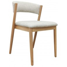 Scandi Upholstered Dining Chair  Natural