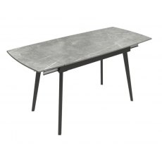 Torino 120-180cm Extending Dining Table - Matt Grey Ceramic