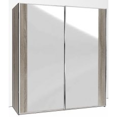 Durban Sliding Wardrobe200cm Wide 2 Doors Handles in Silver 2 Mirrored Doors Durban Sliding Wardrobe200cm Wide 2 Doors Handles in Silver 2 Mirrored Doors